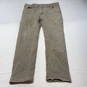 Wrangler Gray/Brown Straight Fit Straight Leg Work Casual Pants Men’s W36 L29